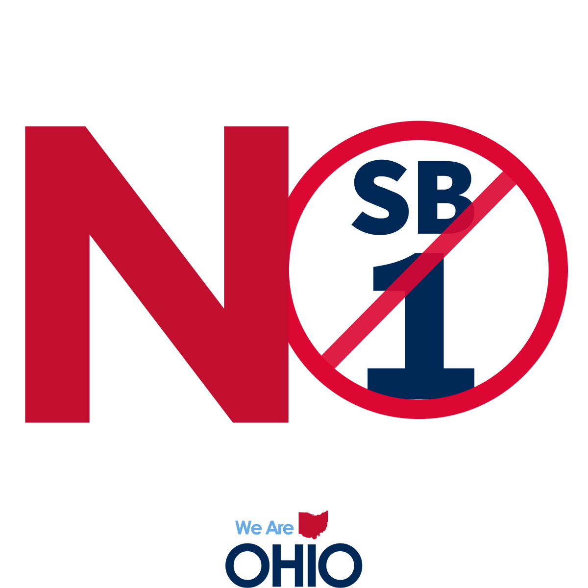We_Are_Ohio's tweet photo. NO to SB1. NO to silencing workers. NO to stripping away rights. Ohioans stood against SB5, and we’ll stand against this too. #stopsb1 https://t.co/Jo3JMRoQAJ