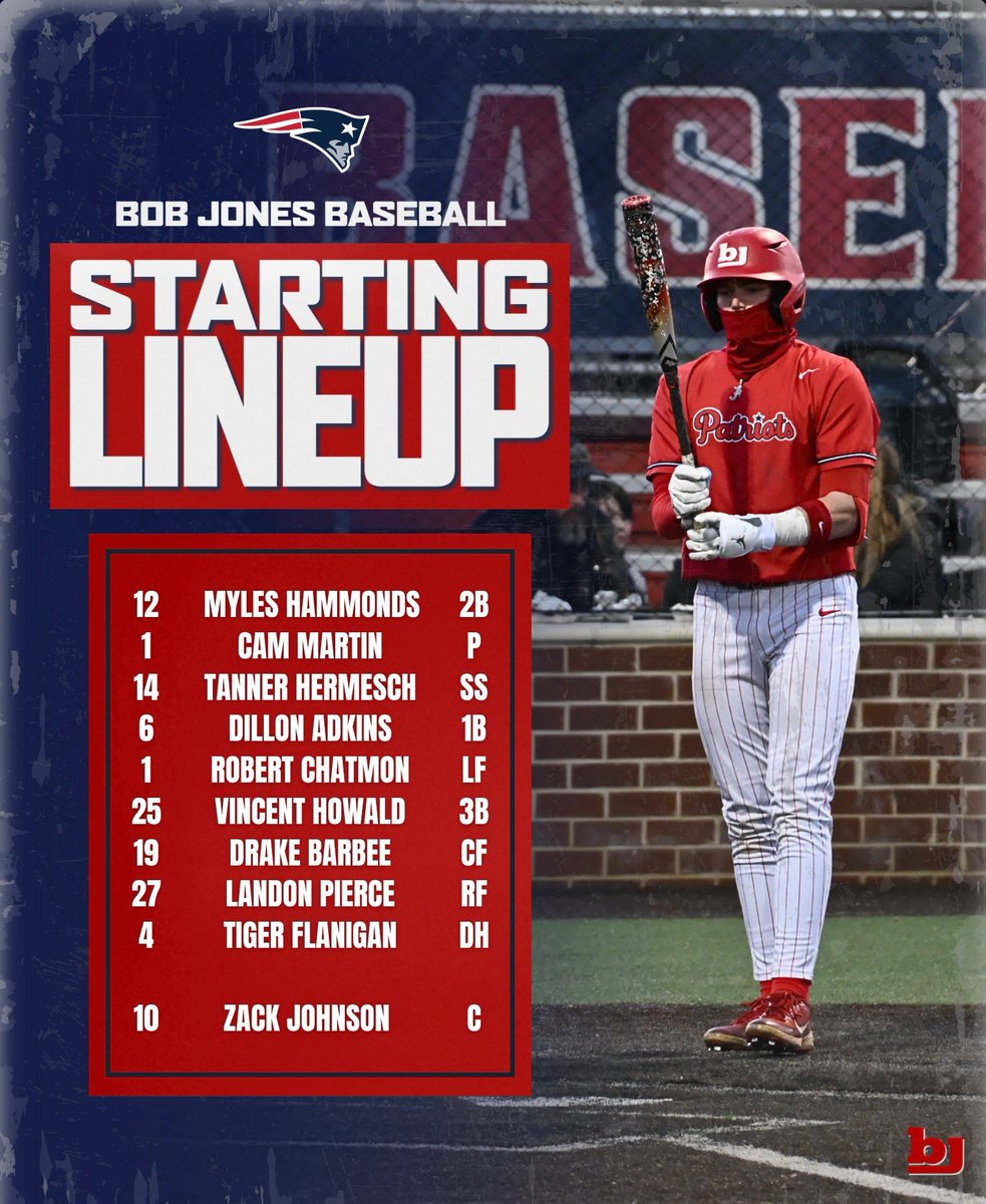 SENIOR NIGHT GAMEDAY!!!! Come out to the park as we honor our 15 seniors before the game at approximately 6:40!! This group has won over 60 games in 2 years including the 2024 7A State Championship!

7A #3 Bob Jones (19-7) 🆚 <a href="/Sparkman_RBI/">Sparkman Senators Baseball</a> (12-12)

🗓 3/25, Tuesday

⏰ 7:00