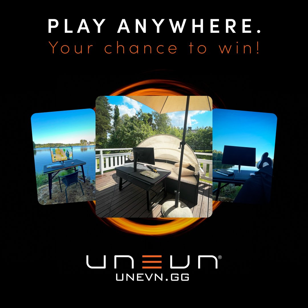 unevngg's tweet photo. Want to win a £50 Amazon Voucher, an UNEVN mousepad, and a spot in our HQ Photography Gallery? 🤔

Just submit a photo of one of our BASE desks in the wild.

In your basement? On top of a mountain? In the back of a truck? Time to get creative 😎

https://t.co/gFCC5r8wbt https://t.co/bKy9wAzSJr