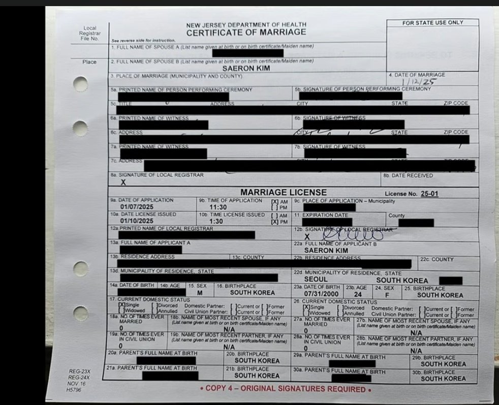 Nj Marriage Certificate Sample