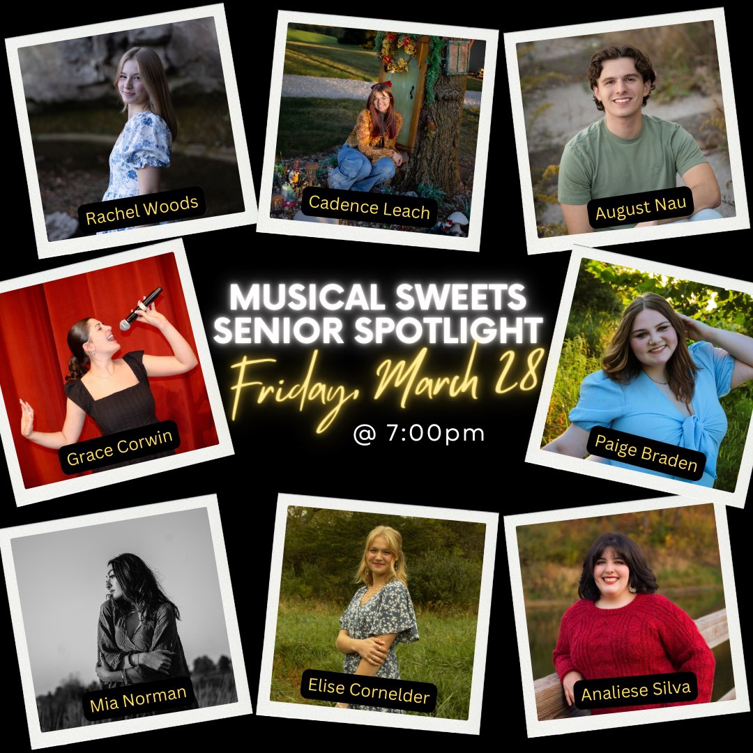 🌟Friday Senior Spotlight🌟
You can hear these amazing senior soloists on Friday, March 28th ONLY!
 
🎟️sepvocalmusic.com