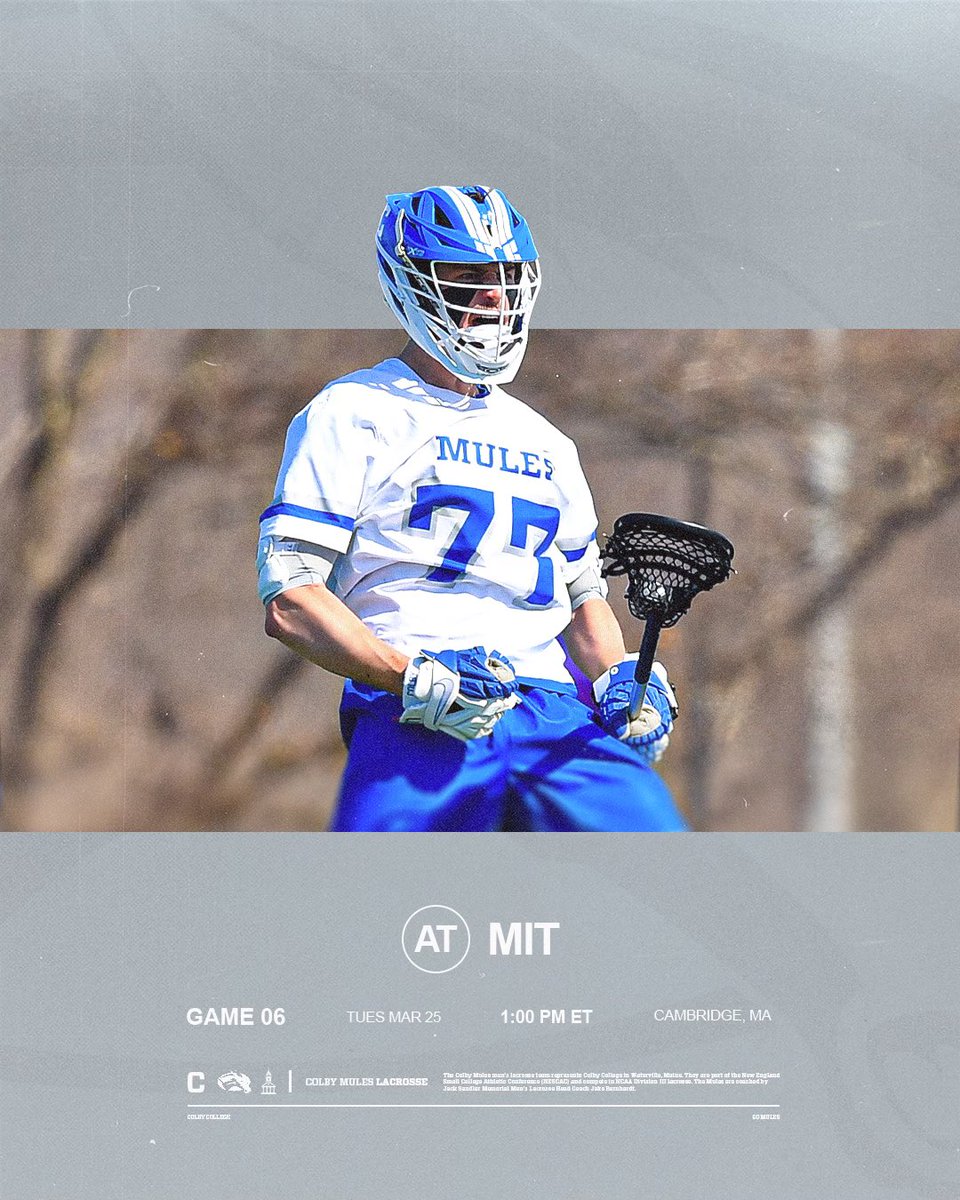 GAMEDAY

The Mules travel to Massachusetts to take on MIT in a non-conference matchup. Watch on the NESCAC app!

#RollMules