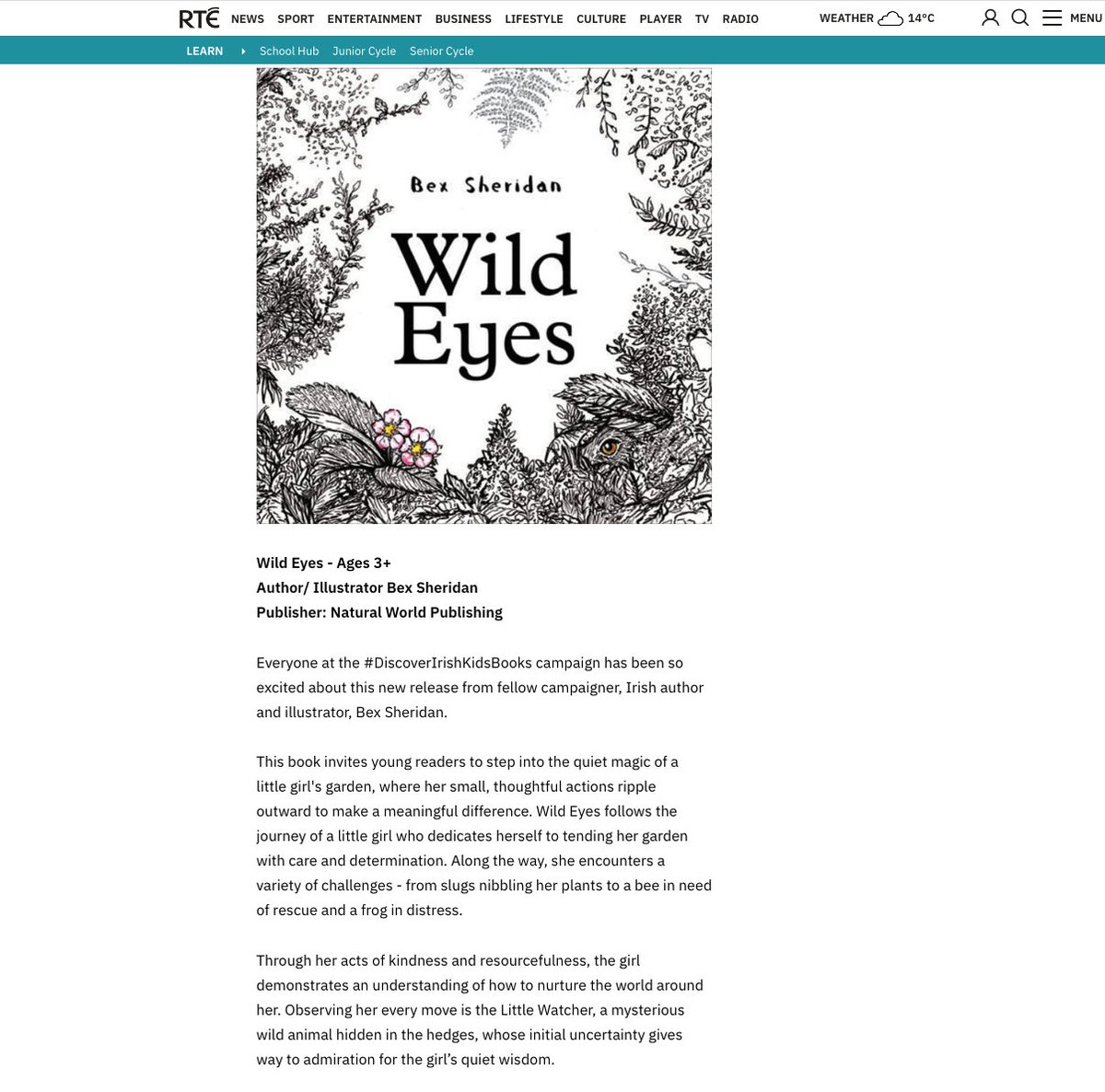 Natural World Publishing (@natworldpubli) on Twitter photo A big thank you to T. Campbell for mentioning our newest picture book – Wild Eyes by <a href="/bex_sheridan/">Bex Sheridan</a>, in the article on RTE ‘Discover Irish Kids Books: A bumper month for younger readers this March’! 📚✨
#DiscoverIrishKidsBooks #WildEyesBook #kidslit
<a href="/chaptersbooks/">Chapters Bookstore Dublin</a> <a href="/ArgosyBooks/">Argosy Books</a> A big thank you to T. Campbell for mentioning our newest picture book – Wild Eyes by <a href="/bex_sheridan/">Bex Sheridan</a>, in the article on RTE ‘Discover Irish Kids Books: A bumper month for younger readers this March’! 📚✨
#DiscoverIrishKidsBooks #WildEyesBook #kidslit
<a href="/chaptersbooks/">Chapters Bookstore Dublin</a> <a href="/ArgosyBooks/">Argosy Books</a>