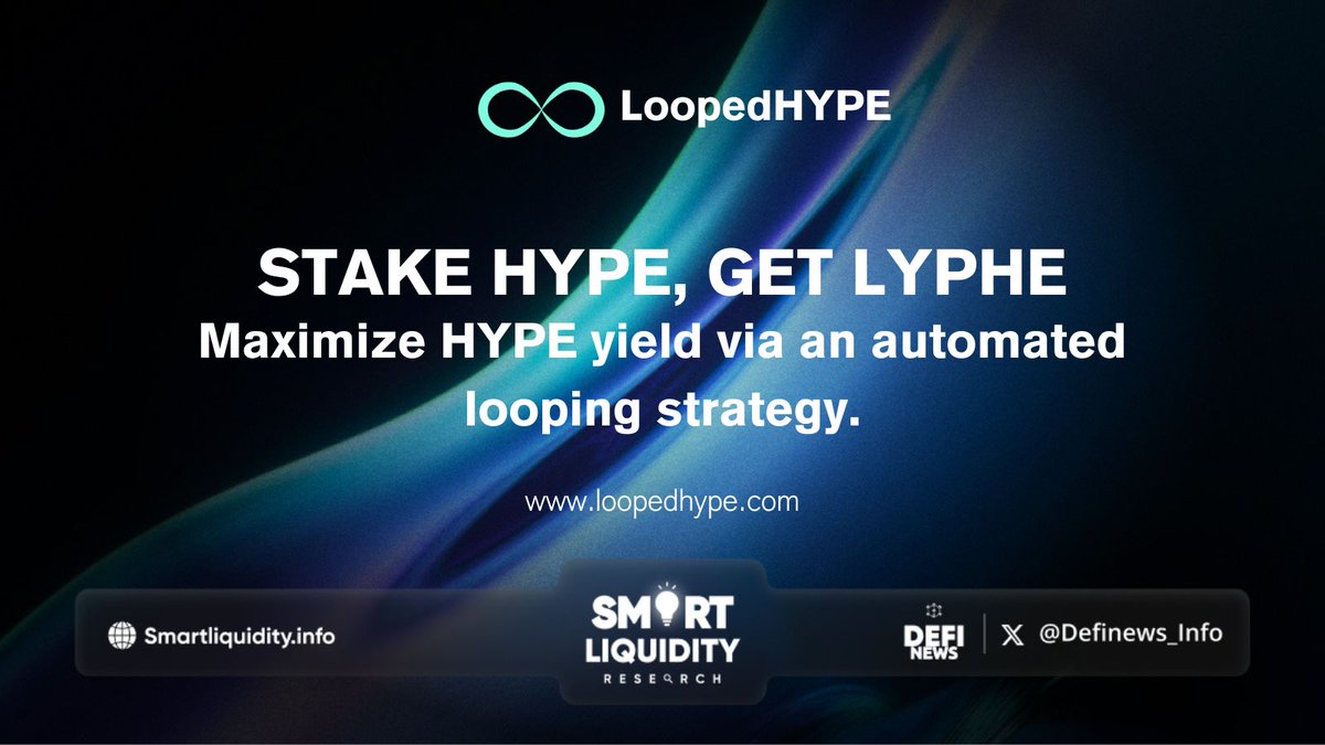 Definews_Info's tweet photo. 🔵 Introducing @Looped_HYPE (LHYPE), an innovative automated looping protocol designed to maximize yield on your staked $HYPE.
🟠 $LHYPE is the first-ever Liquid Looping Token (LLT), making it a unique offering in the crypto space.
💡 Behind the scenes, the #loopedHYPE AutoLoop strategy works tirelessly to generate additional rewards.
🧩 $LHYPE represents your user-staked HYPE, continuously accruing network and looping rewards.
🔽 VISIT
https://t.co/5l61v6TDiB
#Definews