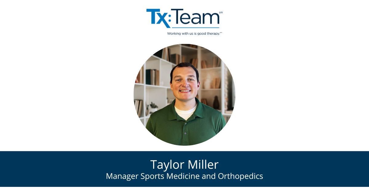 Join us in welcoming Taylor, Manager of Sports Medicine and Orthopedics, to Tx:Team!