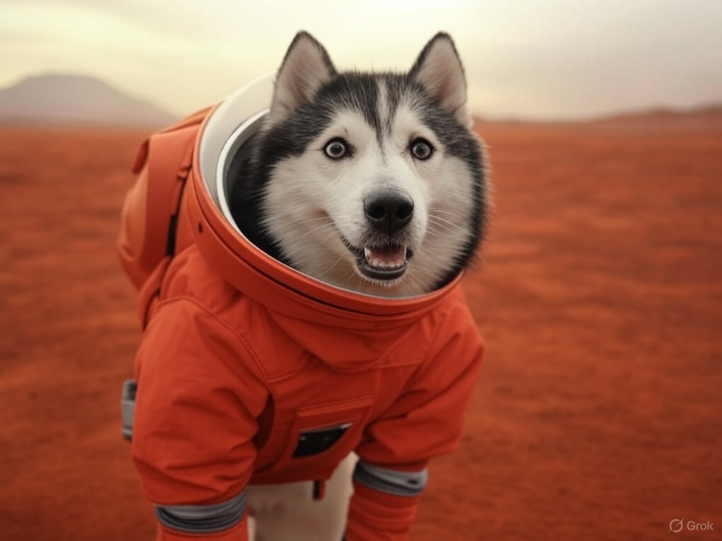 MemeCoinMars's tweet photo. What do you think if a dog goes to Mars? https://t.co/RKTsIWVbhF