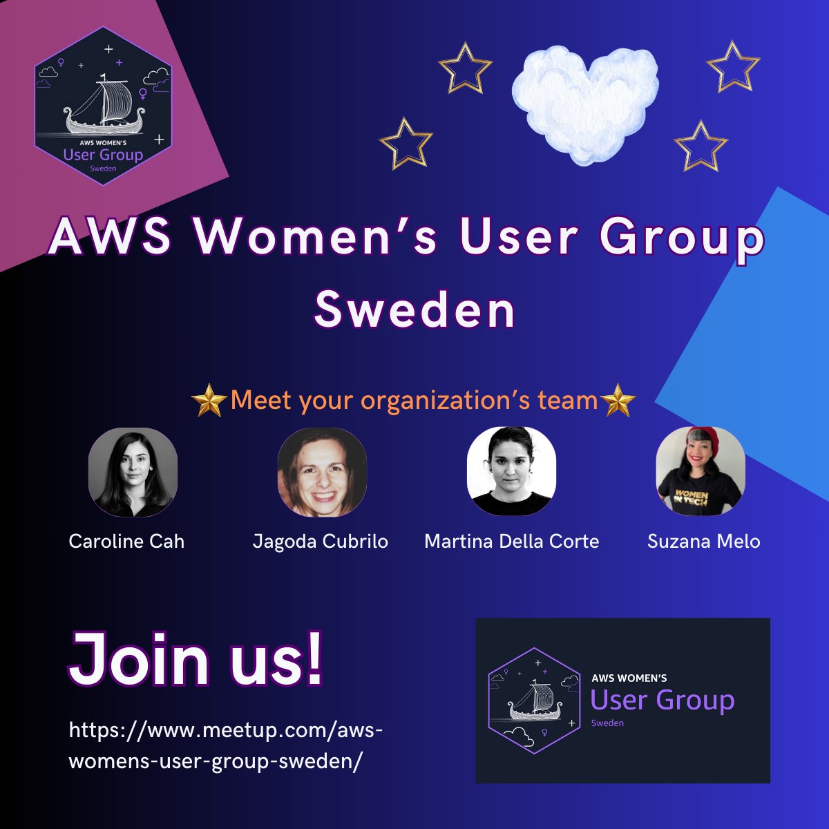 This is one of the best announcements I ever made in my life! 🎉
It's a pure joy to introduce the 𝗔𝗪𝗦 𝗪𝗼𝗺𝗲𝗻’𝘀 𝗨𝘀𝗲𝗿 𝗚𝗿𝗼𝘂𝗽 𝗦𝘄𝗲𝗱𝗲𝗻. ✨
linkedin.com/feed/update/ur…