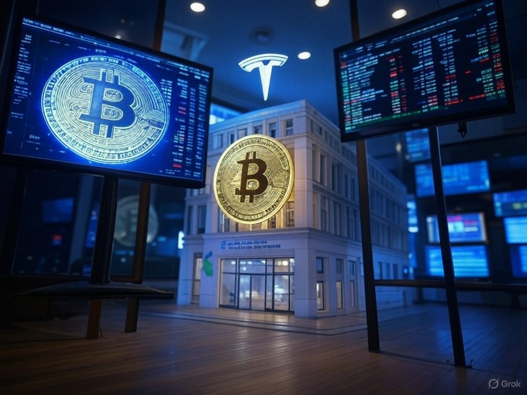 Cryptoxinsight's tweet photo. 🚨 BREAKING: @StanChart swaps @Tesla for @Bitcoin in its "Magnificent 7B" index! 

Bitcoin outperforms the original index, showing higher returns &amp; lower volatility. 

Read: https://t.co/lZtQD8Ovc4 
#Bitcoin #Tesla #Crypto #investing https://t.co/hozkEEXB1f