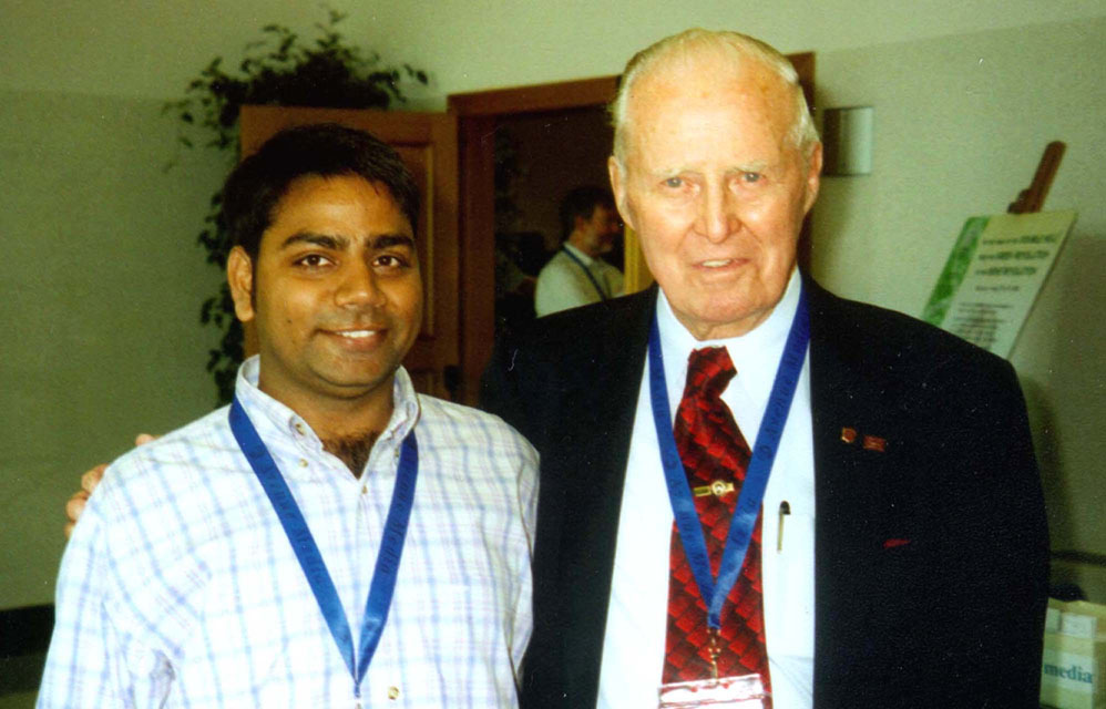 Rajeev Varshney FRS (@rajvarshney) on Twitter photo As a young scientist, I was lucky enough to meet one of my heroes, <a href="/WorldFoodPrize/">World Food Prize Foundation</a> Founder Dr Norman Borlaug, at a genomics conference in 2003. Over 20 years later, Dr Borlaug’s rallying cry to the audience still echoes in my ears. He said:
“I challenge the next generation to use As a young scientist, I was lucky enough to meet one of my heroes, <a href="/WorldFoodPrize/">World Food Prize Foundation</a> Founder Dr Norman Borlaug, at a genomics conference in 2003. Over 20 years later, Dr Borlaug’s rallying cry to the audience still echoes in my ears. He said:
“I challenge the next generation to use