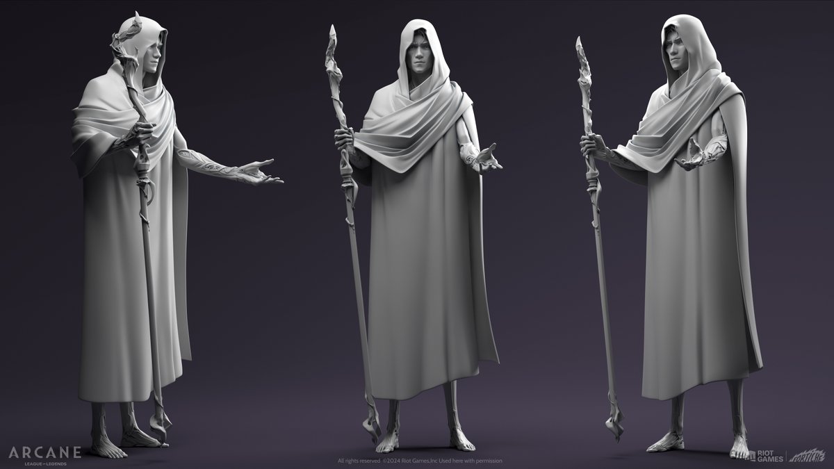 This is the character I'm most proud of that I had the immense chance of doing for Arcane S2 : Viktor and his various transformations ! (Final Form coming later this week) ! Hope you'll like him 🥰

More on : artstation.com/artwork/5W0W5z