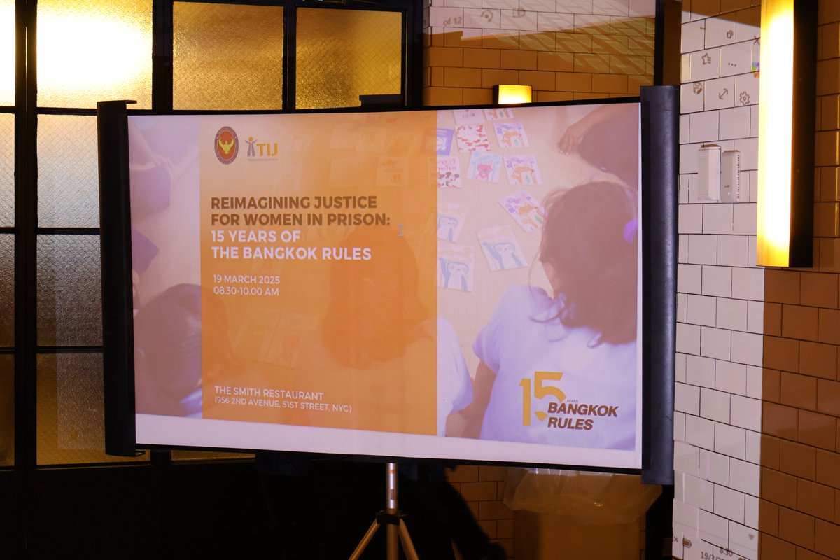 As we mark the 15th anniversary of the Bangkok Rules, the Permanent Mission of Thailand to the United Nations and TIJ held a meeting at the 69th CSW69 to discuss the need for close collaboration and support to advance the issues involved. More details> facebook.com/share/p/15Vcao…