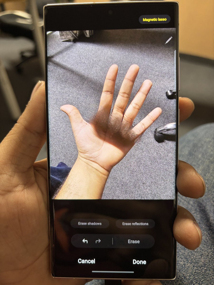 LakshyaDass's tweet image. Object Eraser on my Galaxy S23 Ultra isn’t working as well after the One UI 7 update. 

Edits look rough, and it struggles with clean removals. Hoping for a fix soon! 

@SamsungIndia

 #GalaxyS23Ultra #OneUI7 #ObjectEraser”