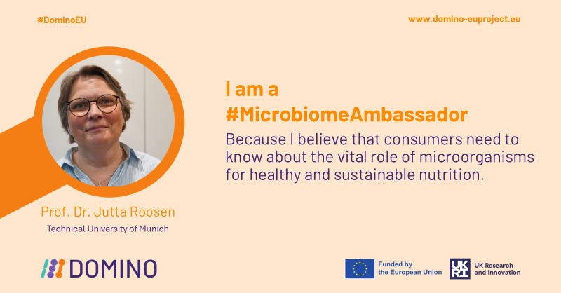 SciFoodHealth's tweet photo. Meet @juttaroosen, #DominoEU #MicrobiomeAmbassador! 

As the Chair of Marketing and Consumer Research @TU_Muenchen, she uses qualitative &amp; quantitative research methods to better understand consumer knowledge, perceptions and acceptance of #FermentedFoods.

👇 Learn more