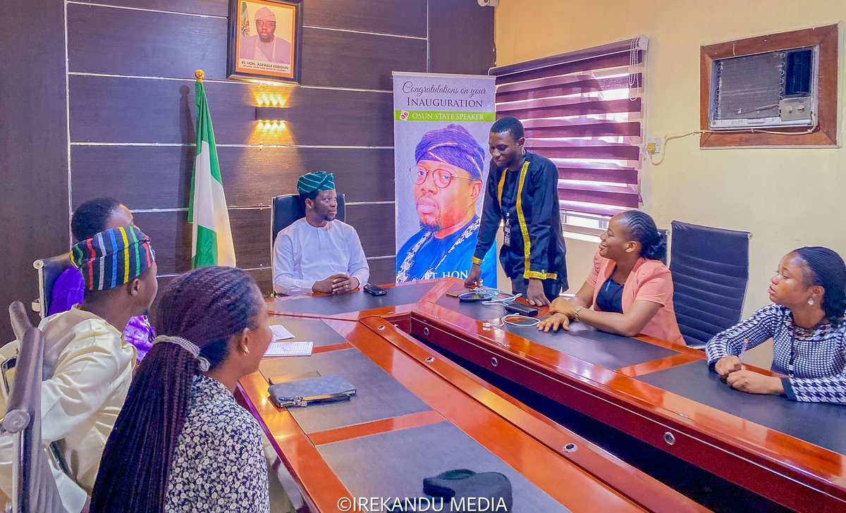 Glad to host the officials of Obokun Students' Union yesterday at the House of Assembly Complex, led by their President, Comrade Awosina Kehinde.

We had great discussions on constituency development, education, student welfare, and leadership. I also shared some of our progress