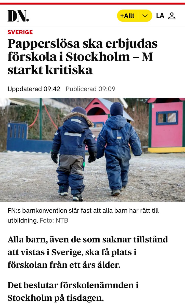 AsplingLudvig's tweet image. Vi tar det igen. Det finns inga papperslösa i Sverige. Alla får papper, vissa får papper som säger att dom ska lämna landet. Begreppet papperslös flykting är lika idiotiskt som om jag skulle kalla mig papperslös kirurg.