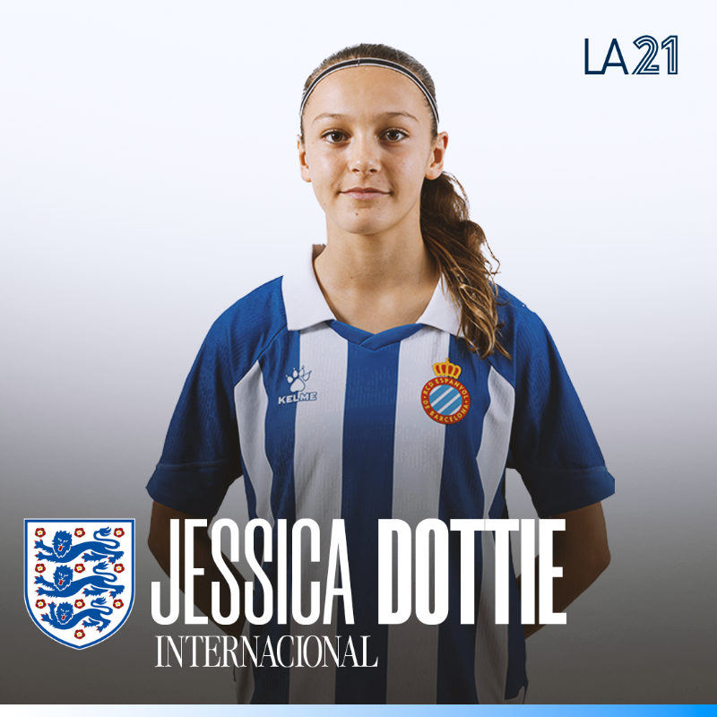 RCDE_La21's tweet photo. 🌍INTERNACIONAL | Jessica Dottie, convocada per la selecció anglesa! 
La jugadora blanc-i-blava es concentrarà del 12 al 21 d’abril per disputar el Montaigu Tournament.
👏 Enhorabona, Jessica!
#La21 #RCDEFem