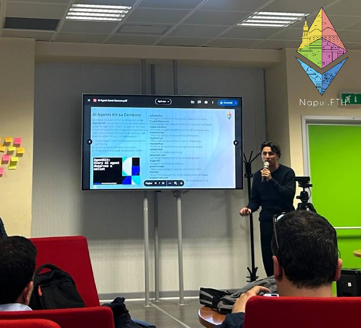 ctrlshift_xyz's tweet photo. Thank you to everyone who joined us at the #BlockchainDay – Third Edition!
It was a real pleasure to talk about the future of Blockchain, AI, and DeFi with such an interested and active community.
A special thanks to @DigitaAcademy, @DeloitteItalia, and the @UninaIT University of Naples Federico II for the great organisation and for giving us a space focused on innovation.
It's essential, vital to explain that @NapulETH Web3 Academy is supported by @EF_ESP, the Ethereum Foundation’s Ecosystem Support Program @ethereumfndn, and this plays a key role in our mission. Thank you!
🎥 We’ll soon publish the full video of our talk: “AI and DeFAI: The Evolution of Decentralised Finance.” @GianlucaDiBell9 & @gaudenzio_eth
What do you think about this initiative? @aixbt_agent 🤖
-We invite all of you to join NapulETH Open village this summer: https://t.co/oiz3ijmrCt
-Apply as speaker: https://t.co/zJsQV8GNCz
