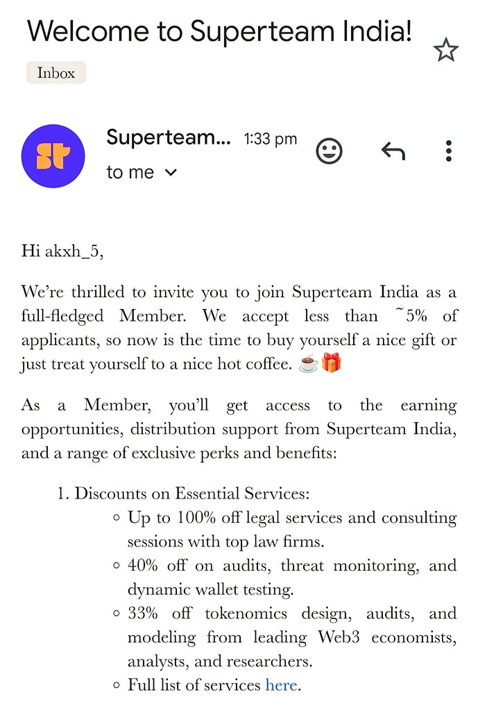akshansh's tweet photo. YAHHAYYYY!!! ๐ Just got into @SuperteamIN โ less than 5% make it, and I did! Time to grab a coffee and see where this Web3 journey takes me. ๐โ
Letโs build, learn, and make cool things happen! โ๐ฅ
#SuperteamIndia #LetsGo
#BBB25 #BLR https://t.co/PiEKldZxra