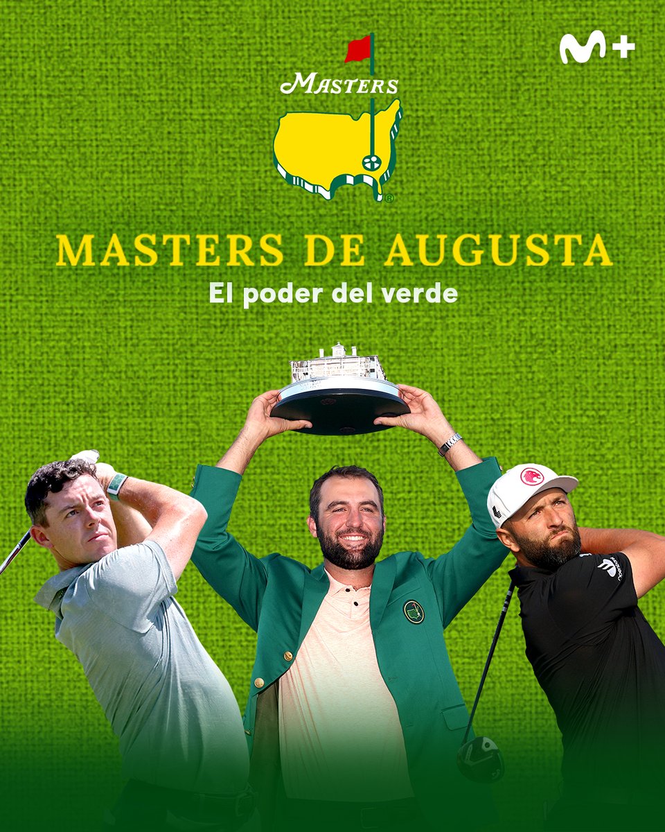 MovistarGolf's tweet photo. 💚 𝙀𝙡 𝙥𝙤𝙙𝙚𝙧 𝙙𝙚𝙡 𝙫𝙚𝙧𝙙𝙚

⭐️ El 𝐌𝐀𝐒𝐓𝐄𝐑𝐒 𝐃𝐄 𝐀𝐔𝐆𝐔𝐒𝐓𝐀 se disfruta en @MovistarPlus.

🗓️ Del 10 al 13 de abril. #AquíGritamosGolf https://t.co/78vaOROSSp