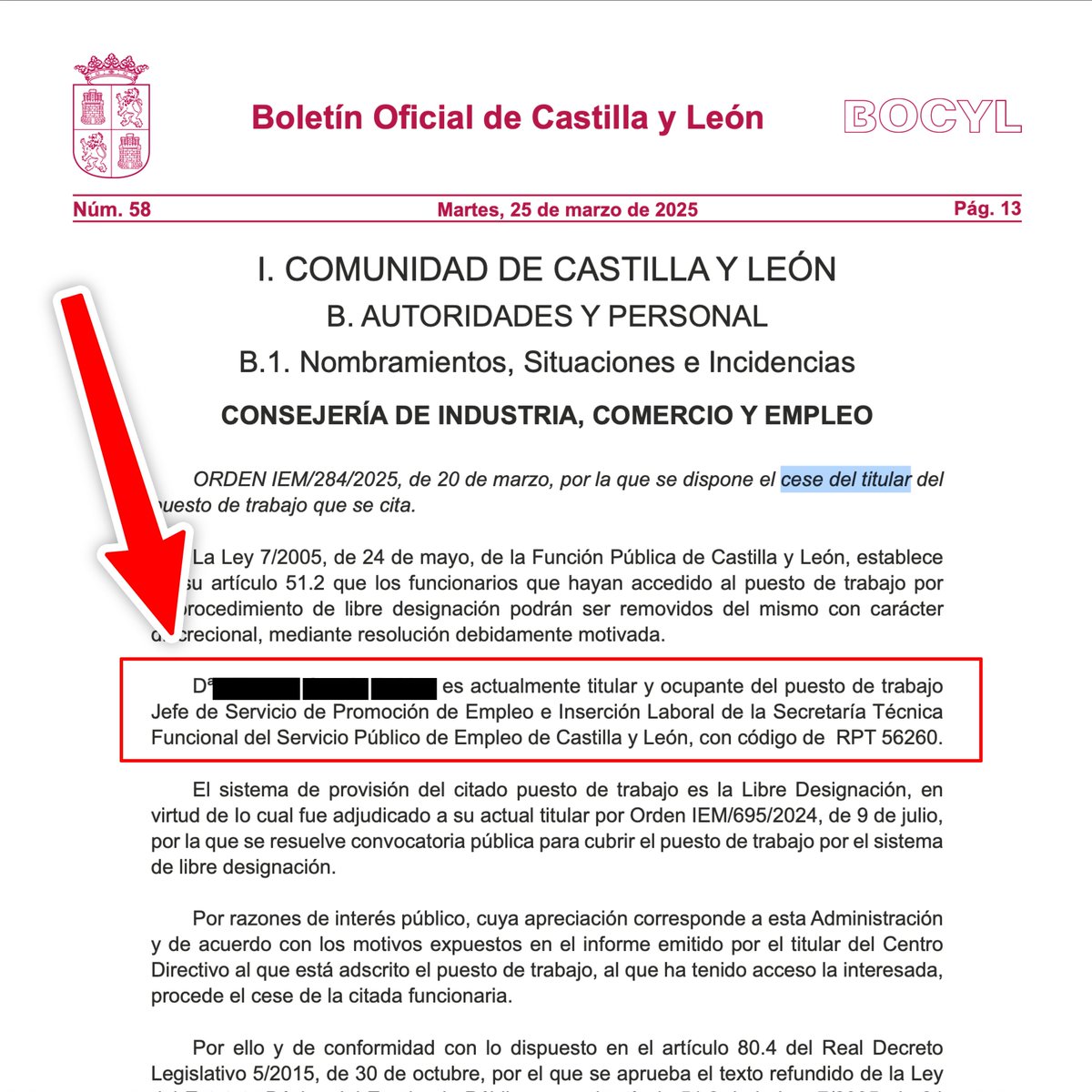 El BOCYL publica hoy el cese de dos responsables del Servicio de Empleo de la Junta de Castilla y León.

Hace unos días denunciaba aquí que la Junta está promoviendo con fondos europeos cursos de formación obsoletos.

Ignoro si hay relación entre mi denuncia y sus ecos —estuve