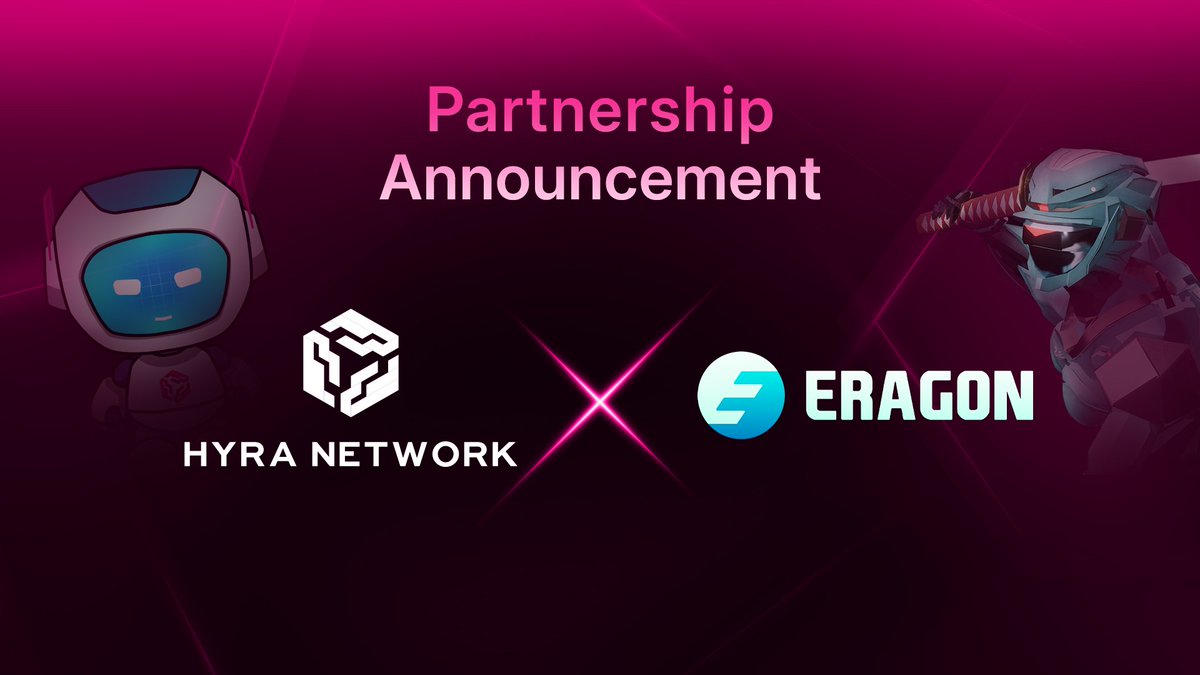 🌟 Partnership Announcement 🌟

Hyra Network is thrilled to announce our strategic partnership with <a href="/Eragon_gg/">ERAGON</a> - the AI-Agent empowered DApp distribution latform!

ERAGON connects Web3 users with innovative decentralized applications through its AI-driven technology. Together,