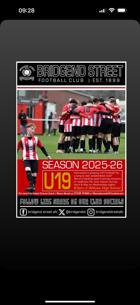 Bridgend Street AFC tweet media