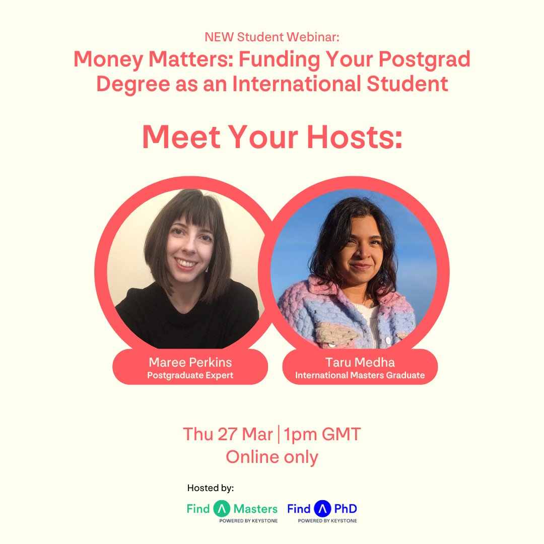 Meet your hosts for our March webinar 👏🤗

If you haven't already, you can find out more and secure your free place at this months webinar here ➡️ findaphd.com/events/webinar…