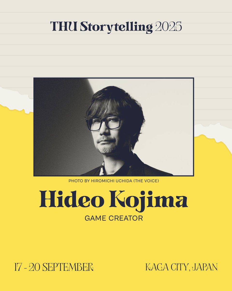 Trojan_Unicorn's tweet image. 📣 New Sensei alert! @HIDEO_KOJIMA_EN is coming to #THUStorytelling!
The mind behind Metal Gear Solid and Death Stranding - a true master of storytelling in games - is joining us in Kaga City.
🎟️Got your ticket yet? Secure your spot here: bit.ly/thustorytellin…
#HideoKojima