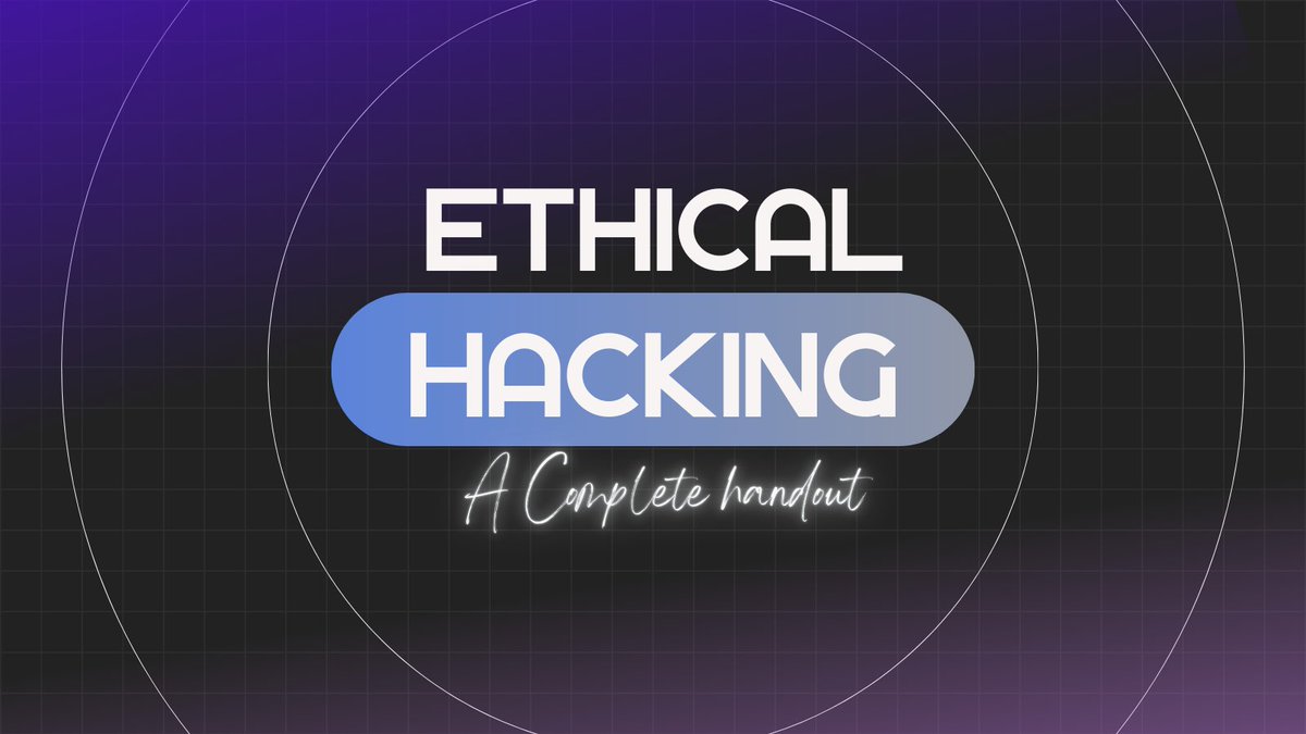 DIGITALEARN_1's tweet image. A complete guide to Ethical Hacking

pvpsiddhartha.ac.in/dep_it/lecture…

#LearnCyberSecurity #CyberSecurityTraining #CyberSecurityCareers #FutureOfCyberSecurity #EthicalSkills
