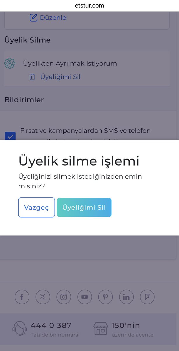 Üyelikler siliniyor. 
#Boykot #BoykotListesi #ETSTur