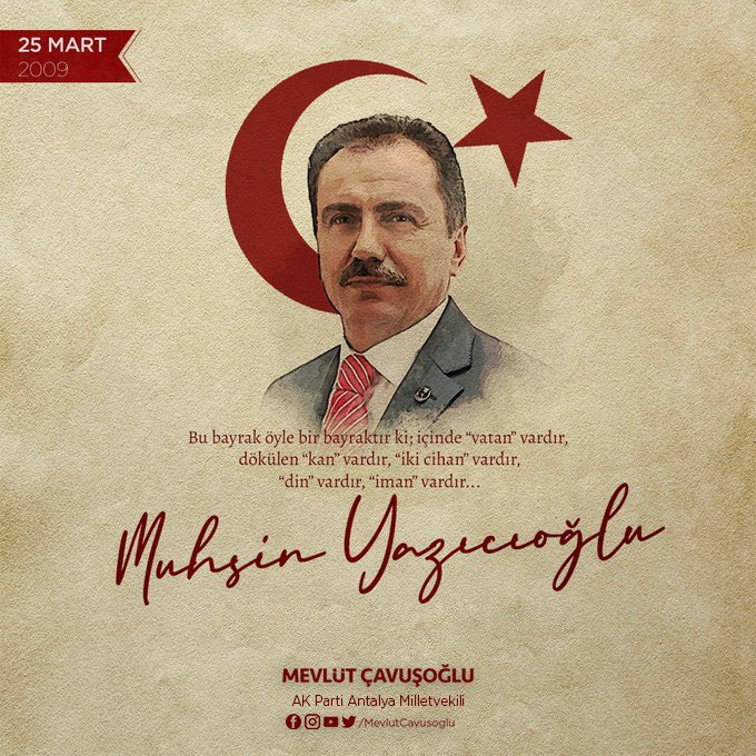 Vatan ve millet uğruna ömrünü adamış, duruşuyla gönüllerde iz bırakmış merhum Muhsin Yazıcıoğlu’nu rahmet ve saygıyla anıyorum. 
Ruhu şad, mekanı cennet olsun.