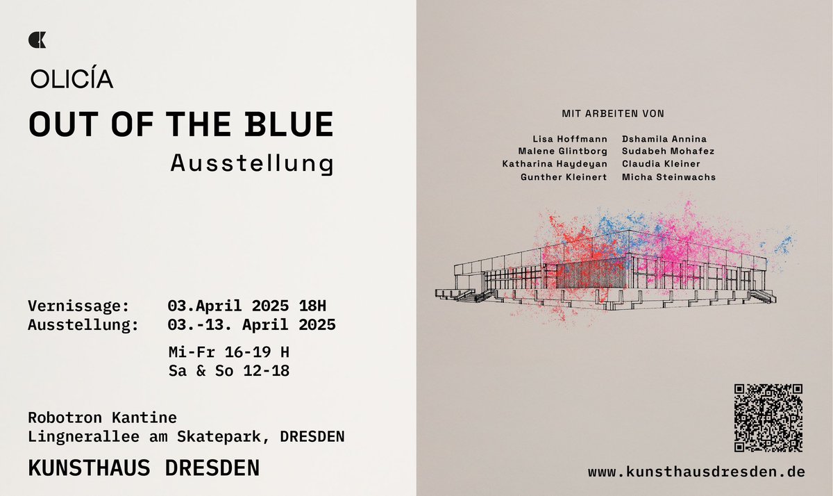 monotonstereo's tweet image. Excited to be part of the #OutOfTheBlue exhibition at #RobotronKantine Dresden Organized by @kunsthausdresden

In collabo with the jazz-loop duo #olicíamusic I created a drawing that deconstructs their song into a visual score. It also features AR  animations
 #GenerativeArt