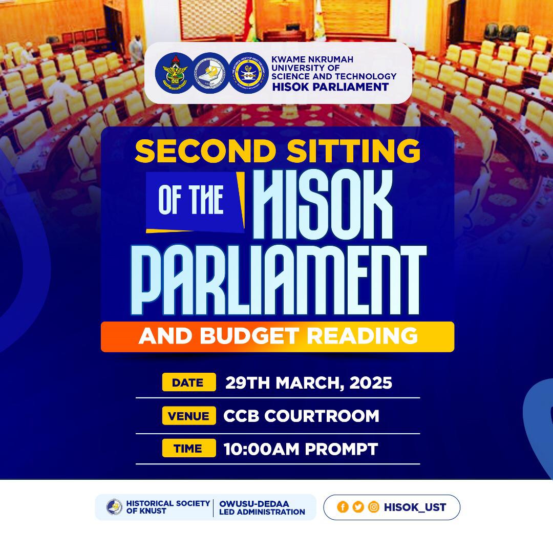 🔵🟡⚪️HISTORICAL SOCIETY
This communique serves to formally announce the Second Sitting of the HISOK Parliament.