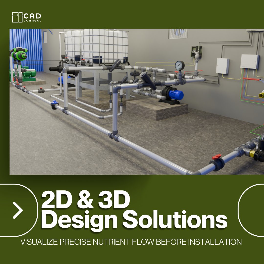 CadConnect's tweet image. Slash water waste by 40% while boosting yields!🚱
  
Wondering how? Contact our experts for design solutions that optimize your fertigation process: 
👉cadconnect.in
  
#AgriTechInnovation #SustainableFarming #CADSolutions #GreenCADSolutions #SmartFertigation