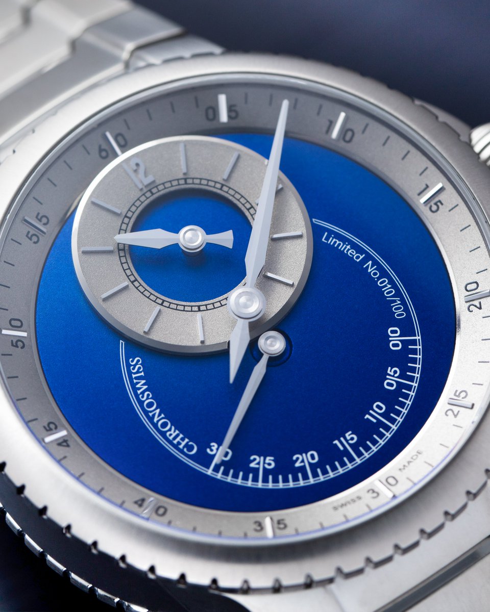 Chronoswiss's tweet photo. A new form of elegance. Sleek, integrated, and effortlessly modernโthe PULSE One Blue is a mechanical timepiece built for the future. Discover more: https://t.co/ZqkDkd40SP #Chronoswiss #ModernMechanical #PulseOne https://t.co/o08cn8yOJT