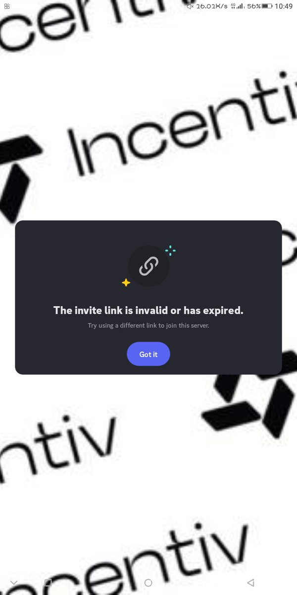 tpchaser's tweet image. @Incentiv_net Im facing this problem joining your discord server
#Incentivenet