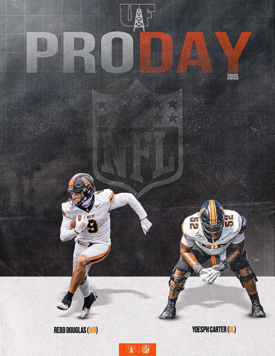 UF Football (@ufoilersfb) on Twitter photo <a href="/Redd9_/">Bryant Douglas II</a> & <a href="/YosemanCarter/">yoesph carter</a> put their talents on display yesterday for the NFL scouts and did not disappoint.
We thank them for their contributions & commitment to the <a href="/FindlayOilers/">Findlay Oilers</a> and wish them well as they pursue their <a href="/NFL/">NFL</a> dreams! #1Team <a href="/Redd9_/">Bryant Douglas II</a> & <a href="/YosemanCarter/">yoesph carter</a> put their talents on display yesterday for the NFL scouts and did not disappoint.
We thank them for their contributions & commitment to the <a href="/FindlayOilers/">Findlay Oilers</a> and wish them well as they pursue their <a href="/NFL/">NFL</a> dreams! #1Team