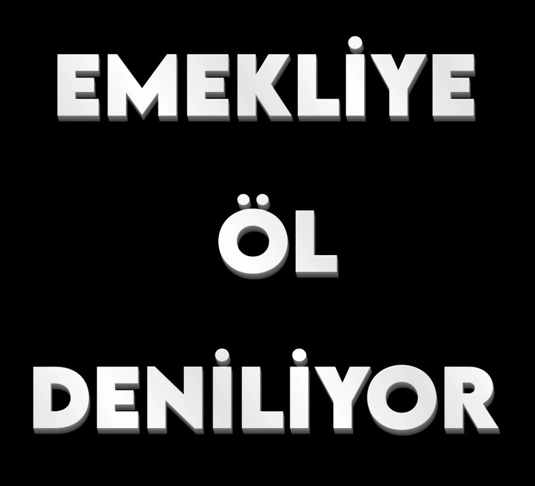 Emekliye Verdiginiz 14.469 TL 

Bugunki Degeri 13.700 TL ye DÜŞTÜ...

Bu Para İle Resmen Emekliye ÖL 

Diyorsunuz...!!!

#EmekliyizçokuzHaksızlığaYokuz
#Eytli5000KısmiHaksızlığaKarşı
<a href="/_cevdetyilmaz/">Cevdet Yılmaz</a>
<a href="/memetsimsek/">Mehmet Simsek</a>
<a href="/isikhanvedat/">Prof. Dr. Vedat Işıkhan</a>
<a href="/RTErdogan/">Recep Tayyip Erdoğan</a>