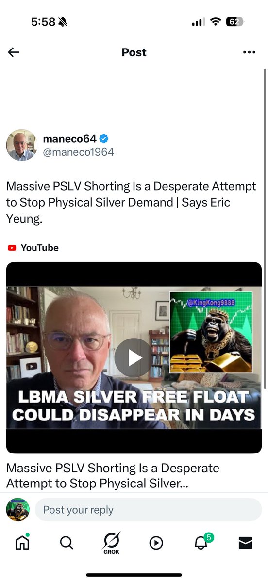 Thank you Mario <a href="/maneco1964/">maneco64</a> for having me on your show again!  This was time we talked about $PSLV and the effects of the shorts that are sitting on it. #Silver