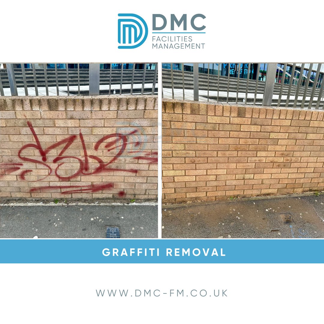 Graffiti on brickwork? We can help! Using 150°C steam cleaning, we safely remove graffiti without damaging the surface—no harsh pressure washing needed. Restore your property today!

dmc-fm.co.uk/service/commer…

#GraffitiRemoval #BrickCleaning #MiltonKeynes #LeightonBuzzard