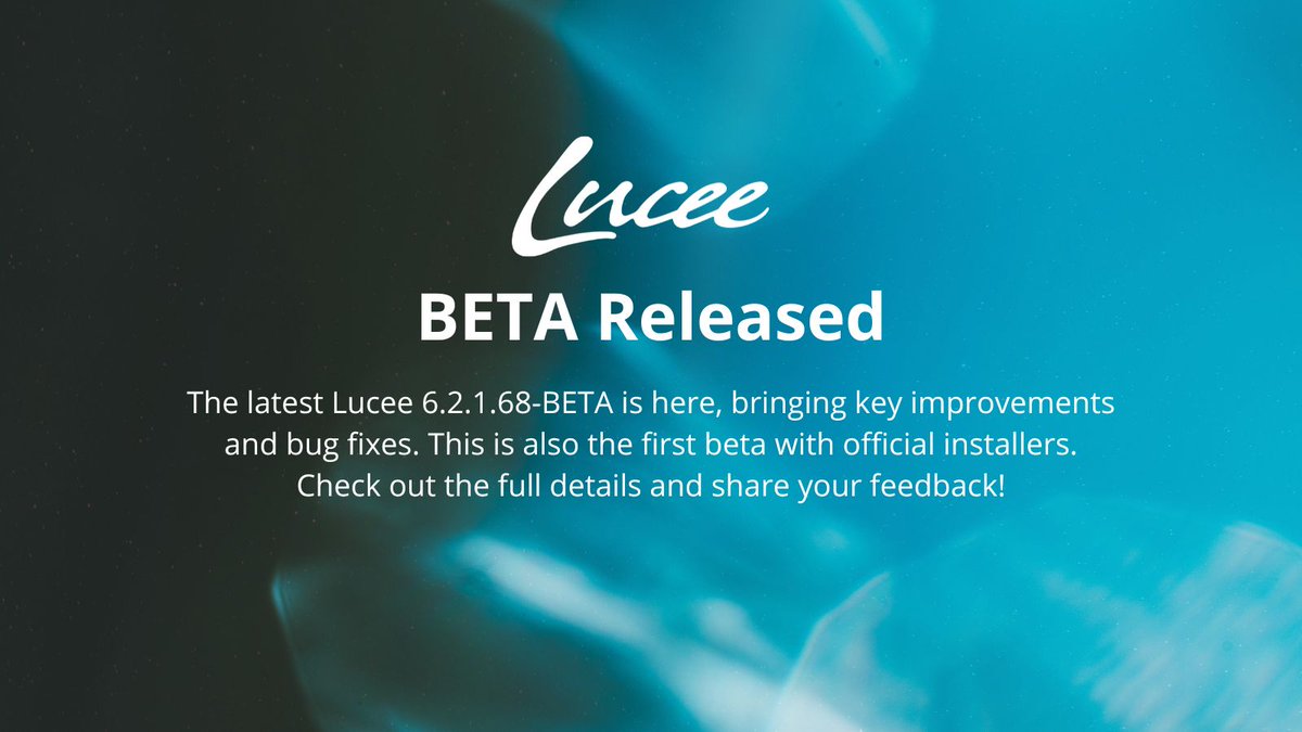 lucee_server's tweet image. 🔥 Lucee 6.2.1.68-BETA is out!

The new Lucee 6.2.1.68-BETA release brings significant improvements: OS fixes, AI features, and more. Plus, official installers! Test it out &amp;amp; share your thoughts! dev.lucee.org/t/lucee-6-2-1-…

#Lucee #CFML #BetaRelease #NewFeatures