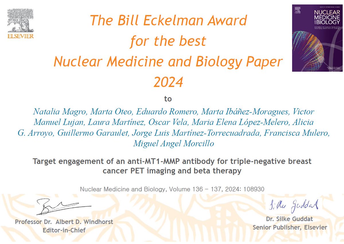 Thrilled to celebrate this award, recognizing the outstanding work of our multidisciplinary team on the use of antibodies in developing effective strategies for cancer management. Congrats to all team members!