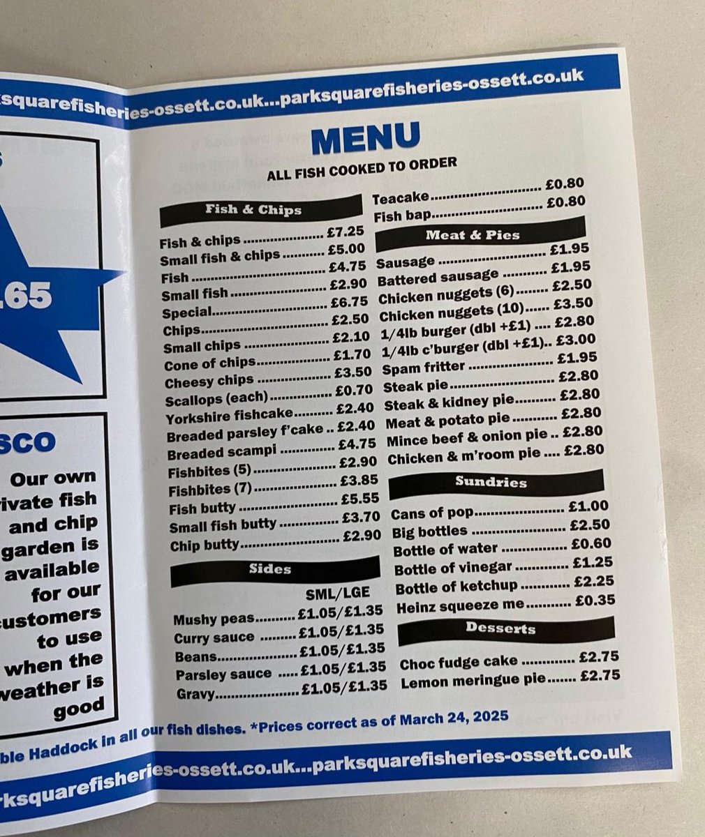 Just too much to do? We're open 4-7.30pm today folks if we can help out in the kitchen. Bob in at WF5 0JU or ring 01924 280278 to book a collection or a free delivery (minimum spend £7) to #Ossett or #Horbury #fishandchips #chippytea #treat Tuesday #tuesdayvibe #Tuesdaymotivation