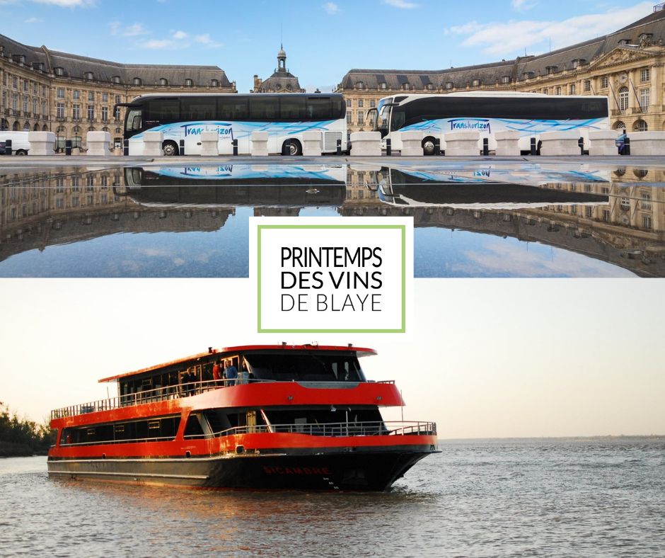 Venez au Printemps des Vins de #Blaye directement depuis #Bordeaux : 
🚌samedi 12/04 : en bus
⛴️dimanche 13/04 : croisière-dégustation avec <a href="/Croisiere_Bdx/">BordeauxRiverCruise</a> 
Le billet dégustation est inclus dans ces 2 billets ! 
❗️Places limitées
🔗bit.ly/billetterie-pr…

 #pdvblaye #vin #Wine