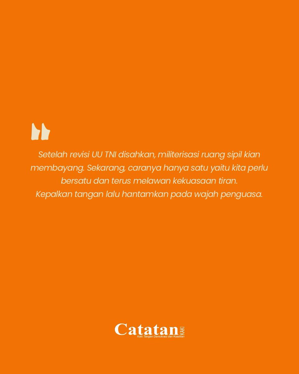 Keserakahan negara tak hanya menelan rakyat dan tanah air saja
Kebanalan mereka turut menumbalkan seekor babi dan enam ekor tikus yang tak bersalah (terang-terangan). 
Sampai di titik mana mereka terus mengancam?
Sampai di titik mana kita tetap membiarkan?
catatankaki.org/2025/03/25/edi…