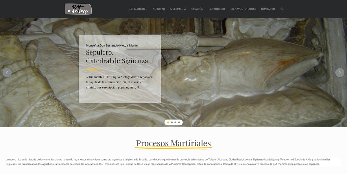 Invitamos a conocer la web renovada sobre la historia de nuestros mártires.  
#Testigos #Mártires 👇
464martires.es