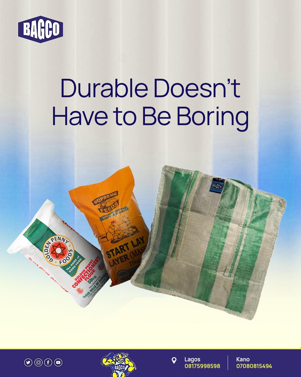 At Bagco, we design bags that don’t just last long but also stand out. 

With vibrant branding and unmatched durability, our bags help businesses protect their products while making an impression.

Why choose between strength and style when you can have both? Choose #Bagco today!
