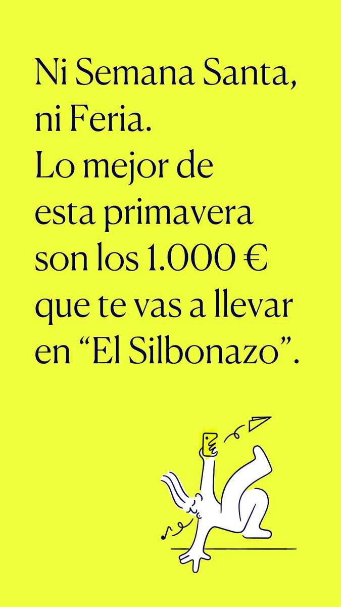 ¡Última hora! 🗞️
El Silbonazo termina este domingo y el lunes 31  sorteamos 1.000 € entre los apuntados verificados.
¿Te vas a quedar mirando o vas a por la pasta? 💸
👉 Apúntate: silbo.money/promociones/
Y tú, ¿qué harías con este premio? 🥳
#SilboMoney #ElSilbonazo #WhatsApp