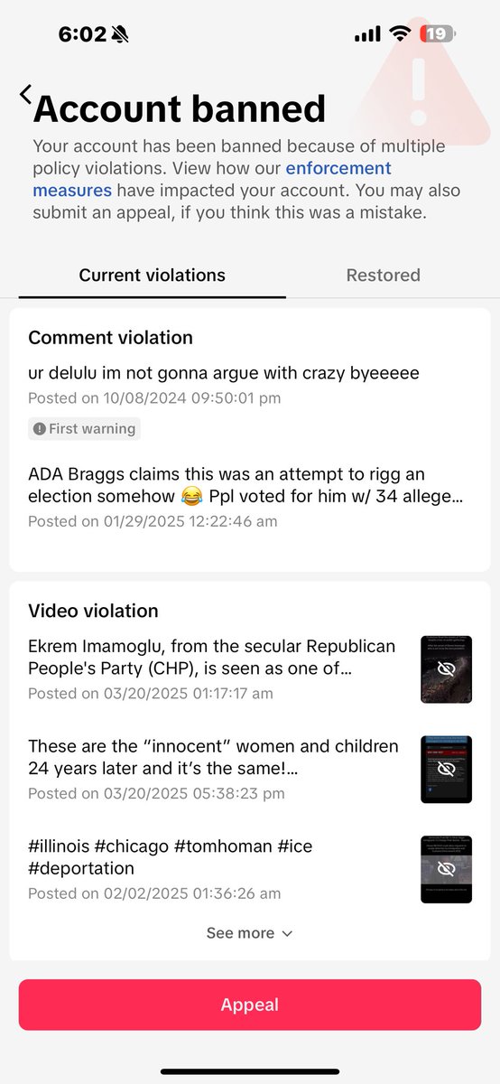 missruby2424's tweet photo. After building my account to 35k followers I been banned for nonsense! TikTok used the 1st amendment to get its US base back only to violate that very right mostly for conservative creators! 😡 #tiktokbanned #freespeech #1stamendment #TrendingNow https://t.co/ys9eTqRAS9