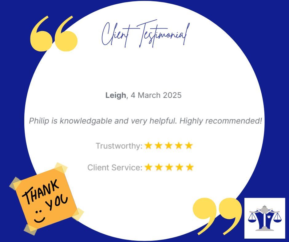 WhiteCollarQPAS's tweet photo. Another 5-Star Review!

"Philip is knowledgeable and very helpful. Highly recommended!"

Trustworthiness: ⭐⭐⭐⭐⭐
Client Service: ⭐⭐⭐⭐⭐

We’re committed to delivering expert advice with integrity and care.

Get in touch today on 0151 230 8931

#LegalSupport #LegalAdvice https://t.co/bhPexyqPbD